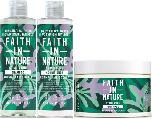 Faith in Nature Bundle Rosemary Shampoo 400 ml & Conditioner 400 ml & Hair Mask 300 ml
