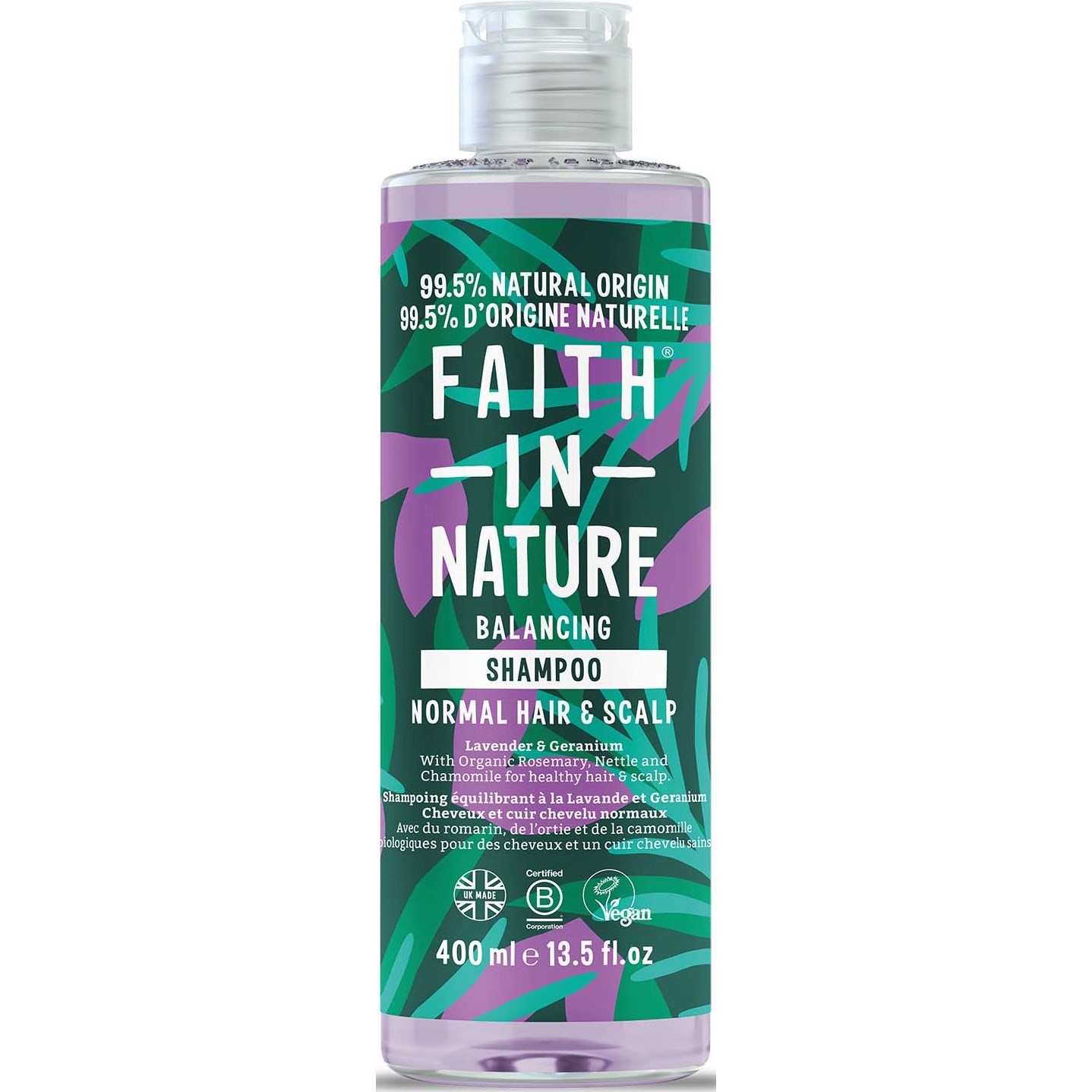 Faith In Nature Shampoo Lavender & Geranium 400 ml billede