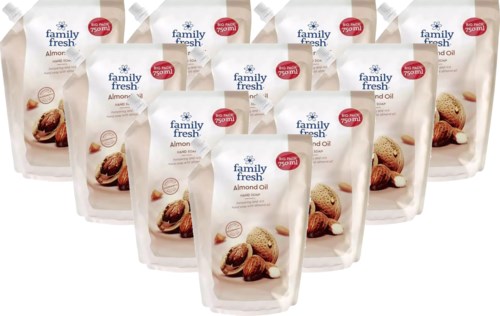 Family Fresh Hand Soap Refill Almond Big Pack 10 st