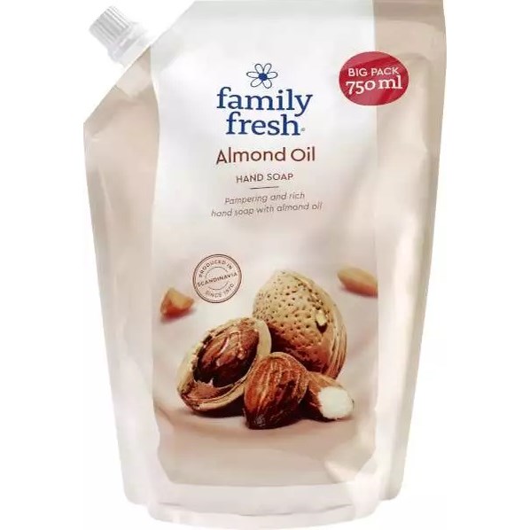 Bilde av Family Fresh Almond Oil Hand Soap Refill 750 Ml