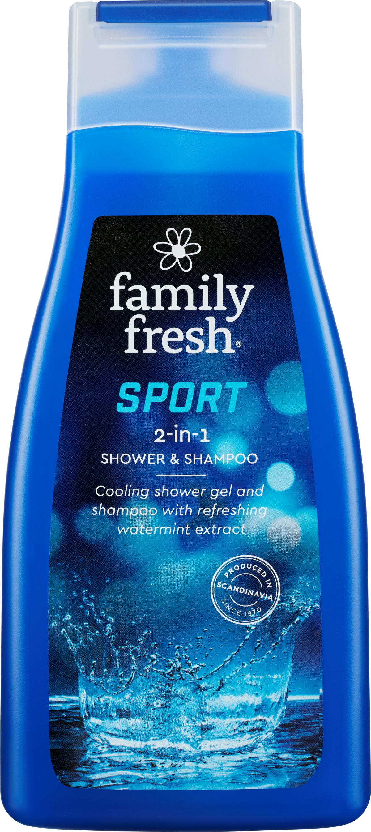 Family Fresh Sport Cooling Shower and Shampoo 500 ml