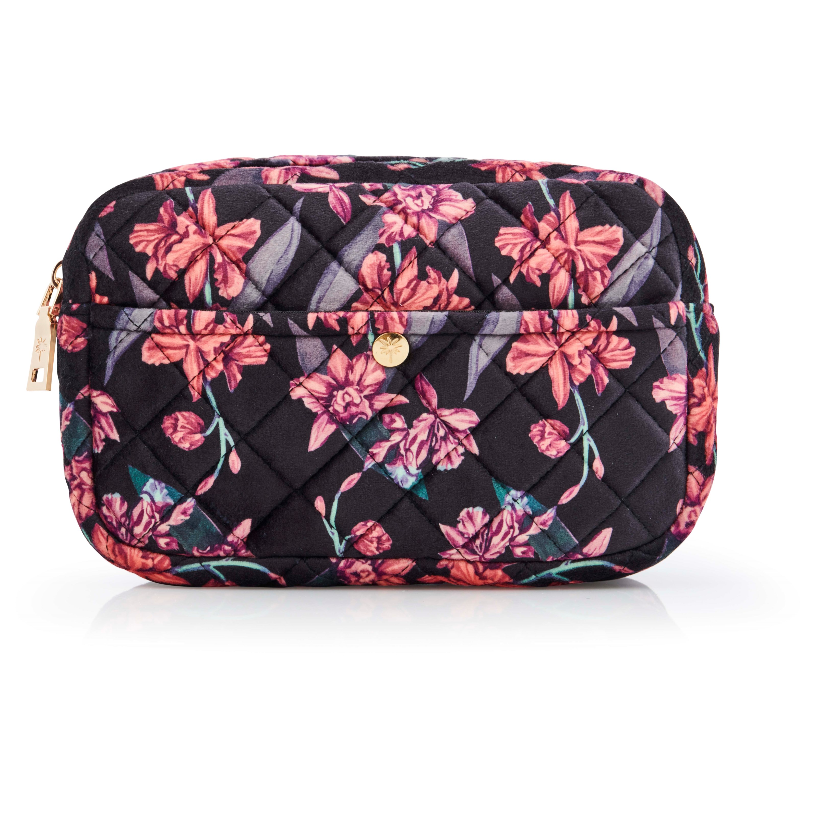 Fan Palm Flawless Black Medium Beauty Bag