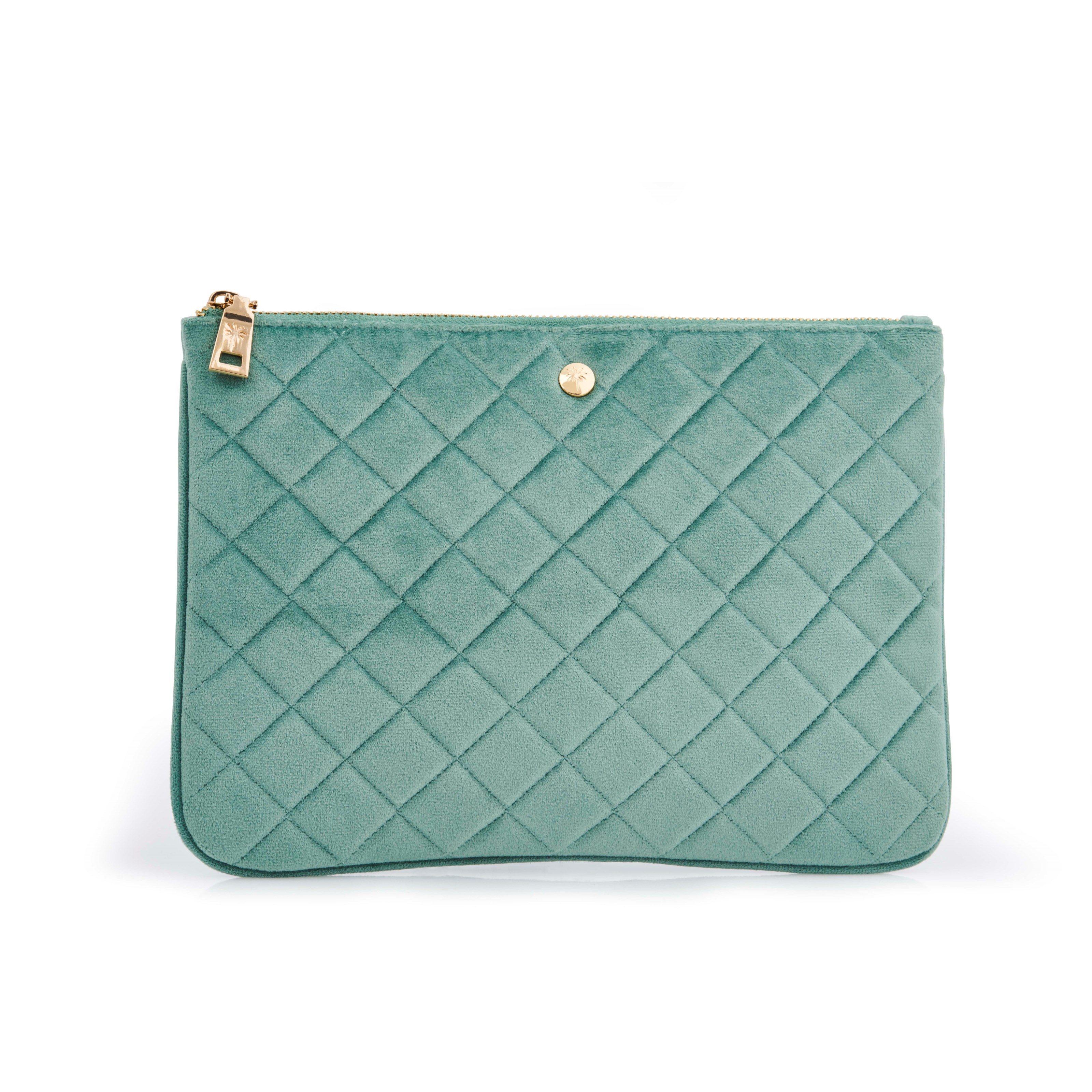 Fan Palm Mint Green Clutch