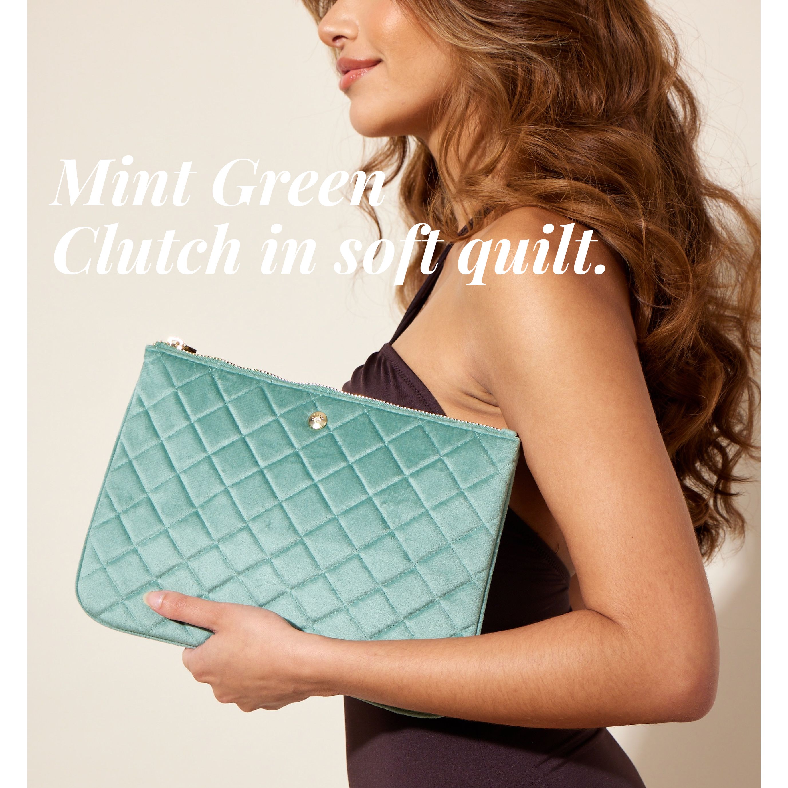 Fan Palm Mint Green Clutch (obrázok 5)