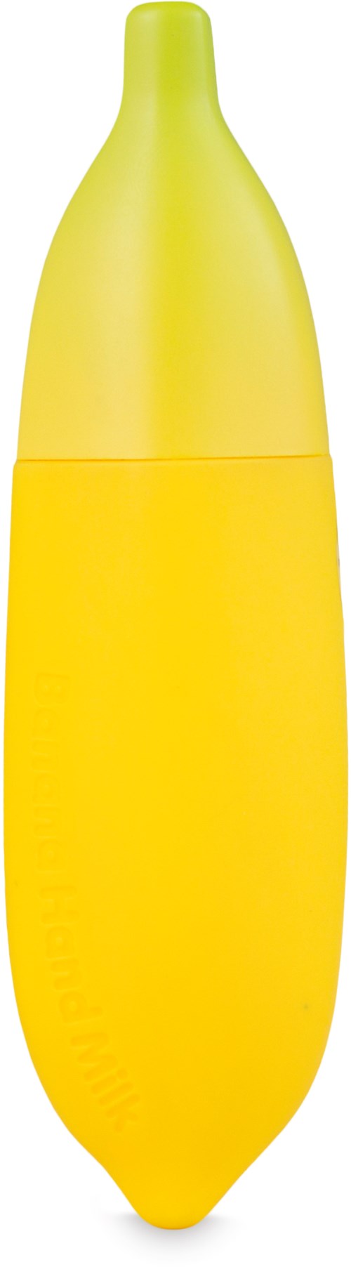 En gul markerformad som en citron, med en slät kropp och spetsig spets.