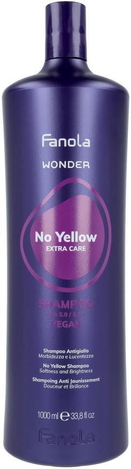 Fanola Wonder No Yellow Shampoo Softness And Shine 1000 ml