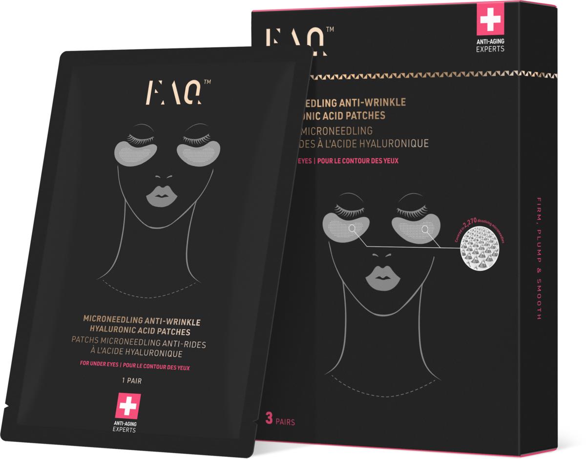 FAQ Swiss Microneedling Anti-Wrinkle Hyaluronic Acid Patches For Under Eyes  3 pcs