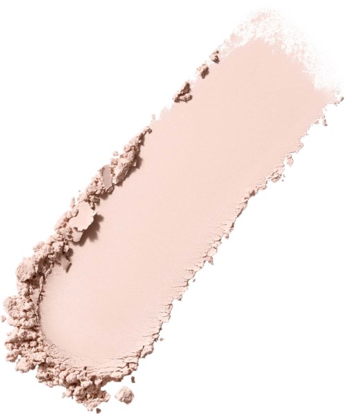 Ljus rosa pressed puder med löst puder vid sidan. Verkar slätt och används för smink.