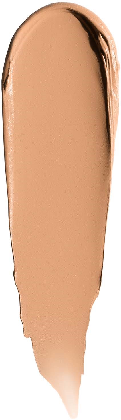 Beige-huultopohja, jonka reunoissa tummemmat sävyt, pystysuoralla taustalla.
