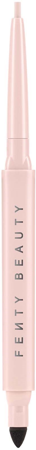 A pink pen with the words 'Fenty Beauty' written on it, featuring a fine tip and a black and white tip.