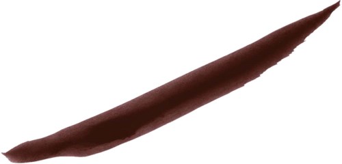 A long, brown, torn piece of paper or fabric on a white background.