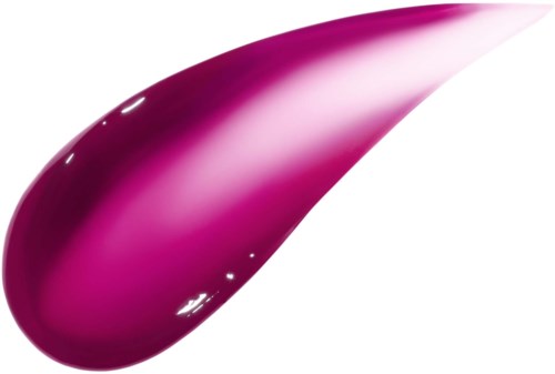 Kirkas, violetti tippukaaren muotoinen pisara, sileä ja kiiltävä heijastuksin.