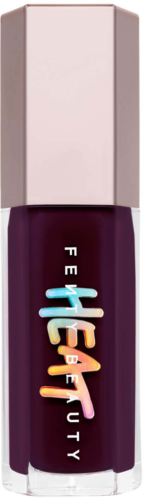Fint nagellack i mörklila med en färgglad logo som säger FHB Beauty.