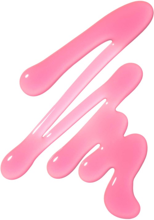 Pink liquid or gel in abstract, flowing shapes with shiny appearance.