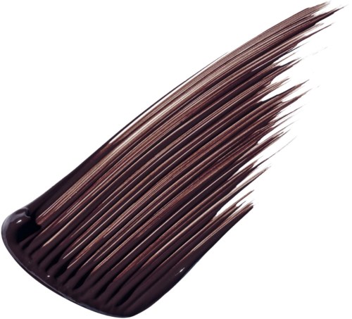 A dark hairbrush with many long, thin, and pointed bristles spreading outward. The handle is black.