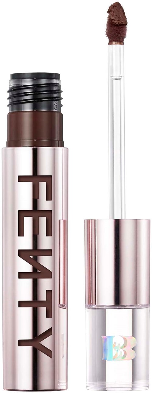 Läppglansrör med klart lock och applicator, märkt 'FENTY'.
