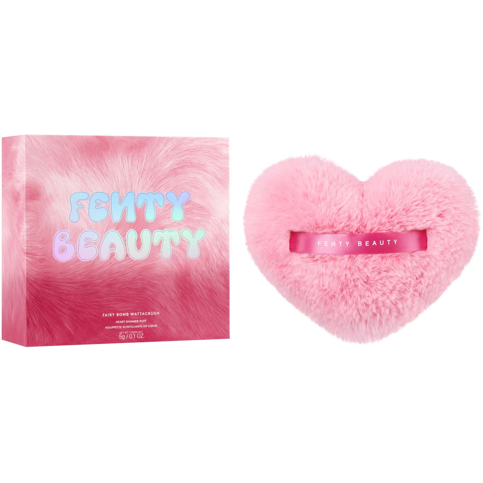 Fenty Beauty Limited Edition Fairy Bomb Wattacrush Heart-Shaped Shimmer Puff