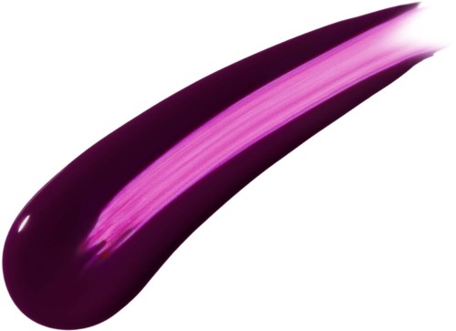 Kiiltävä violetti ja vaaleanpunainen munakoiso, kiiltävä iho ja sileä muoto.