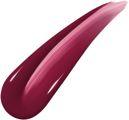 A large, dark pink brushstroke curves from bottom left to top right, with a lighter pink highlight.