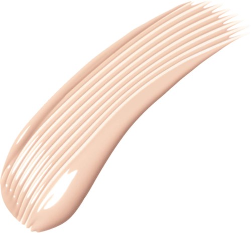 En jämn, kurvad strimla av beige foundation med glansig yta.