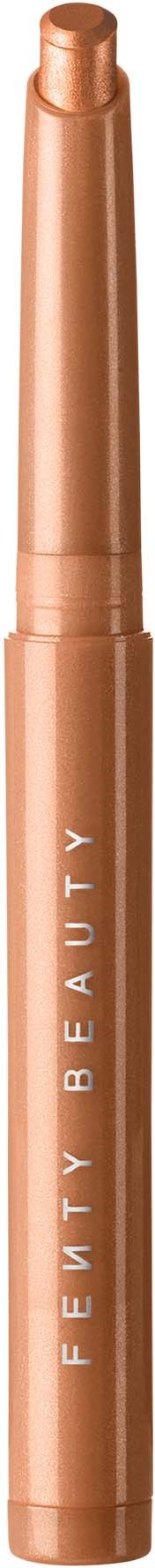 En roséguldfärgad makeup-penna med 'FEAUTY' skrivet på den, avsedd för kosmetiskt bruk.
