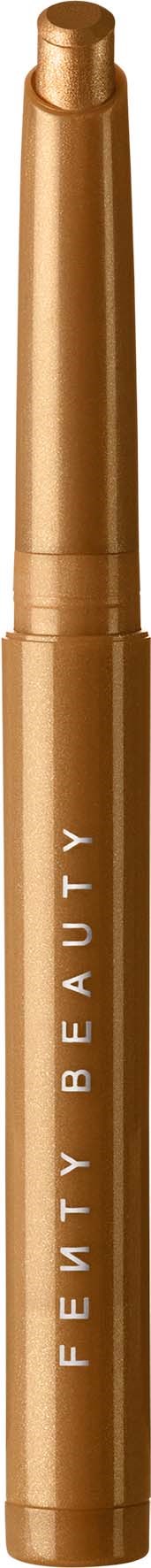 En guldfärgad sminkpenna med texten 'FENTY BEAUTY' på.