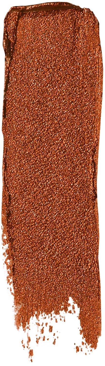 En vertikal remsa av rödbrun texturerad pulver eller pigment.