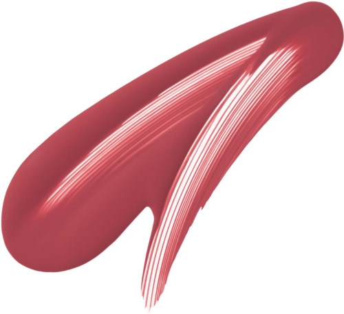 Een rood pictogram met witte strepen, gevormd als een gebogen penseelstreek of abstracte swoosh.