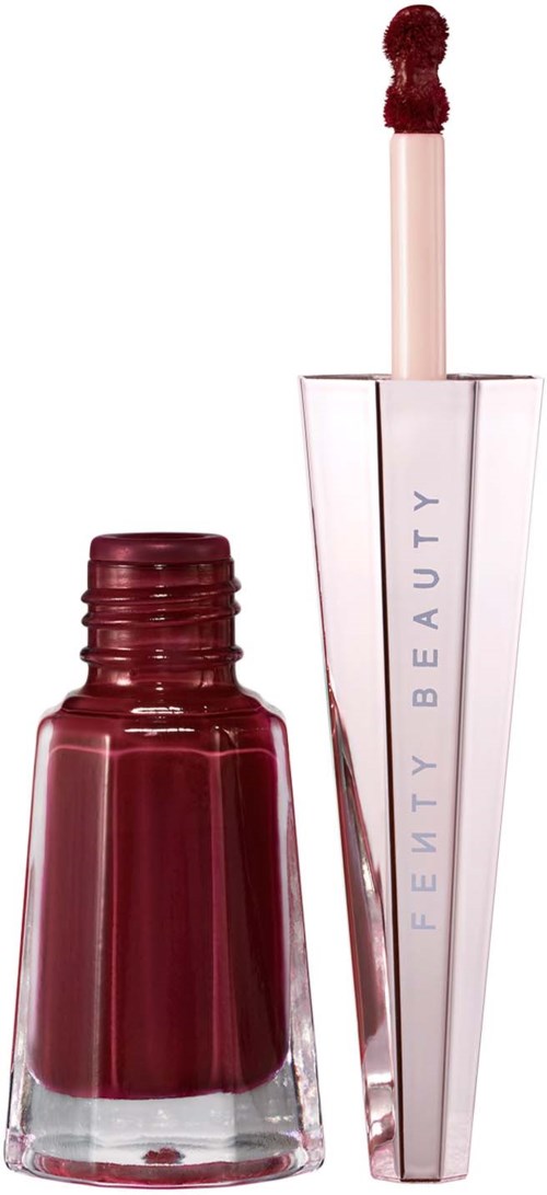Läppglansflaska och applikator med 'Beauty by Fenty Beauty' logotyp.