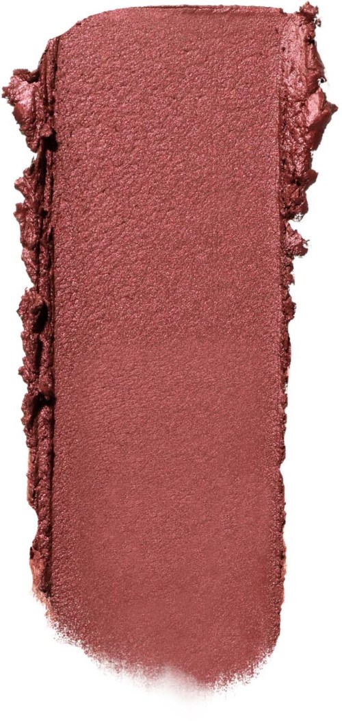 A crushed pink lip gloss swatch, showing matte and shiny textures.