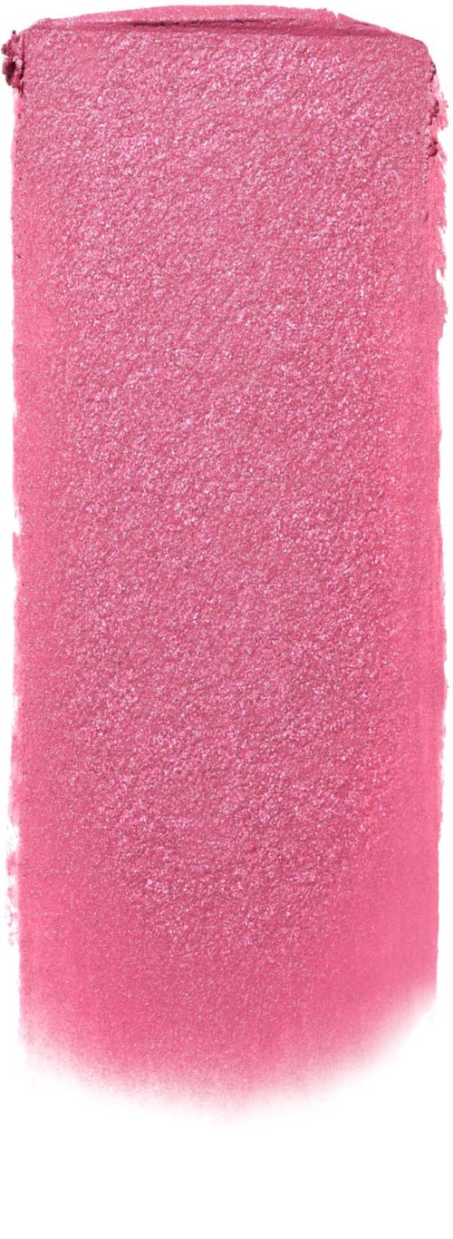 A pink chalk stick with a rough, dusty surface and a slightly darker top edge.