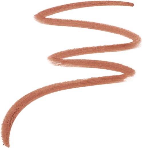 A brown squiggly line, thick at the bottom and thinner at the top, on a white background.