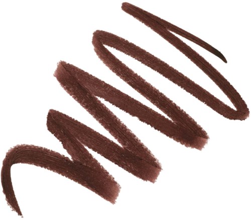 A brown makeup or eye pencil stroke on a white background. Looks like a swatch of makeup color.