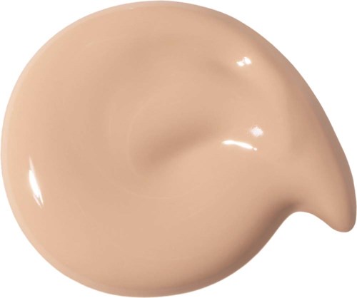 En slät, beige klump med en halvcirkelaktig svans till höger.