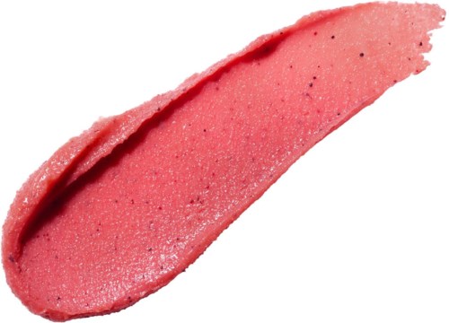 Ett rosa till rödaktigt utseende, smet eller något liknande, med lätt texturerad yta, kanske makeup eller färg.