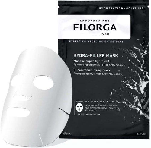 Pakkaus Hydra-Filler Maskille, hydraattinen kasvoihin, hyaluronihappo, Filorga Paris, 20ml.