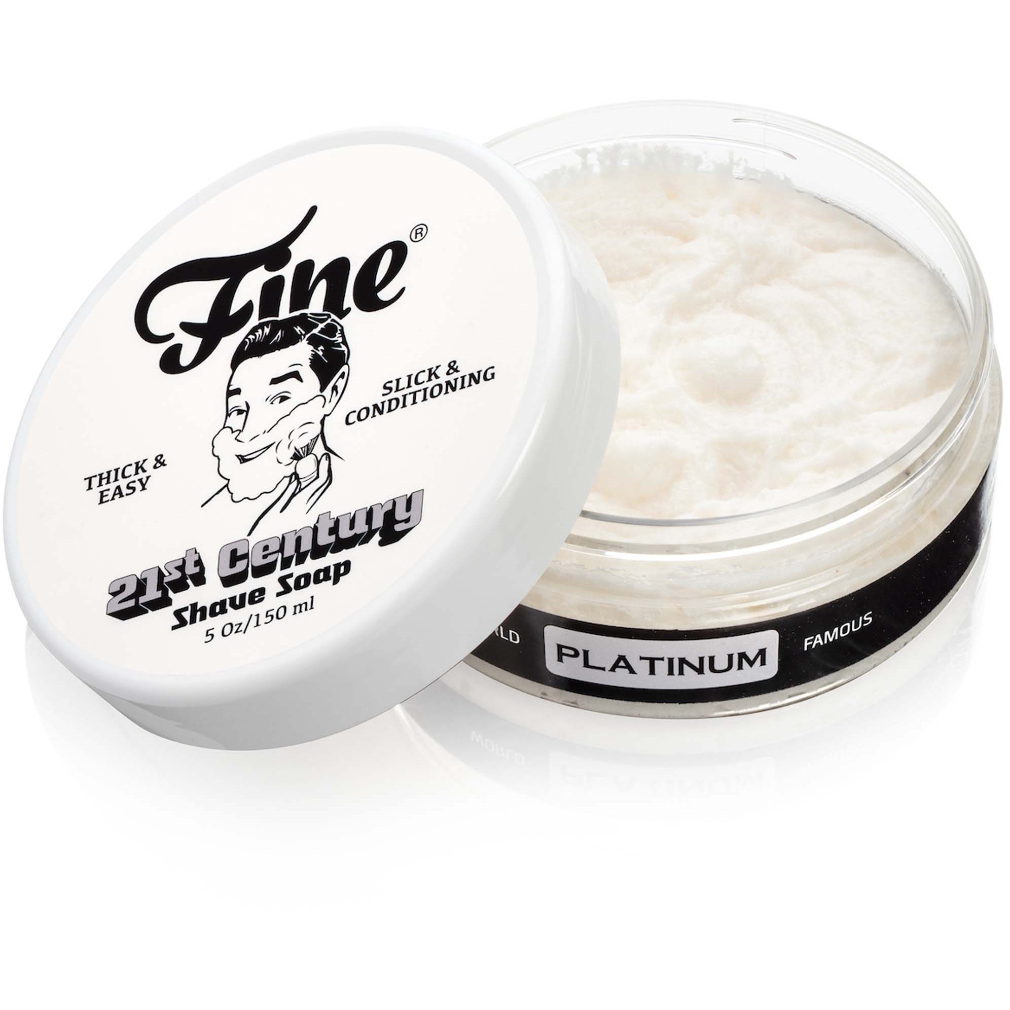 Fine Accoutrements Platinum Barbersæbe i skål, 150 ml.