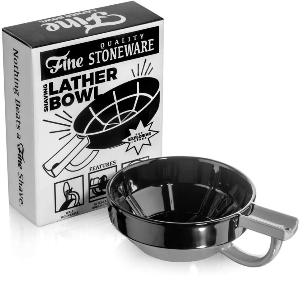 Fine Accoutrements Porcelain Shaving Bowl Black/Grey