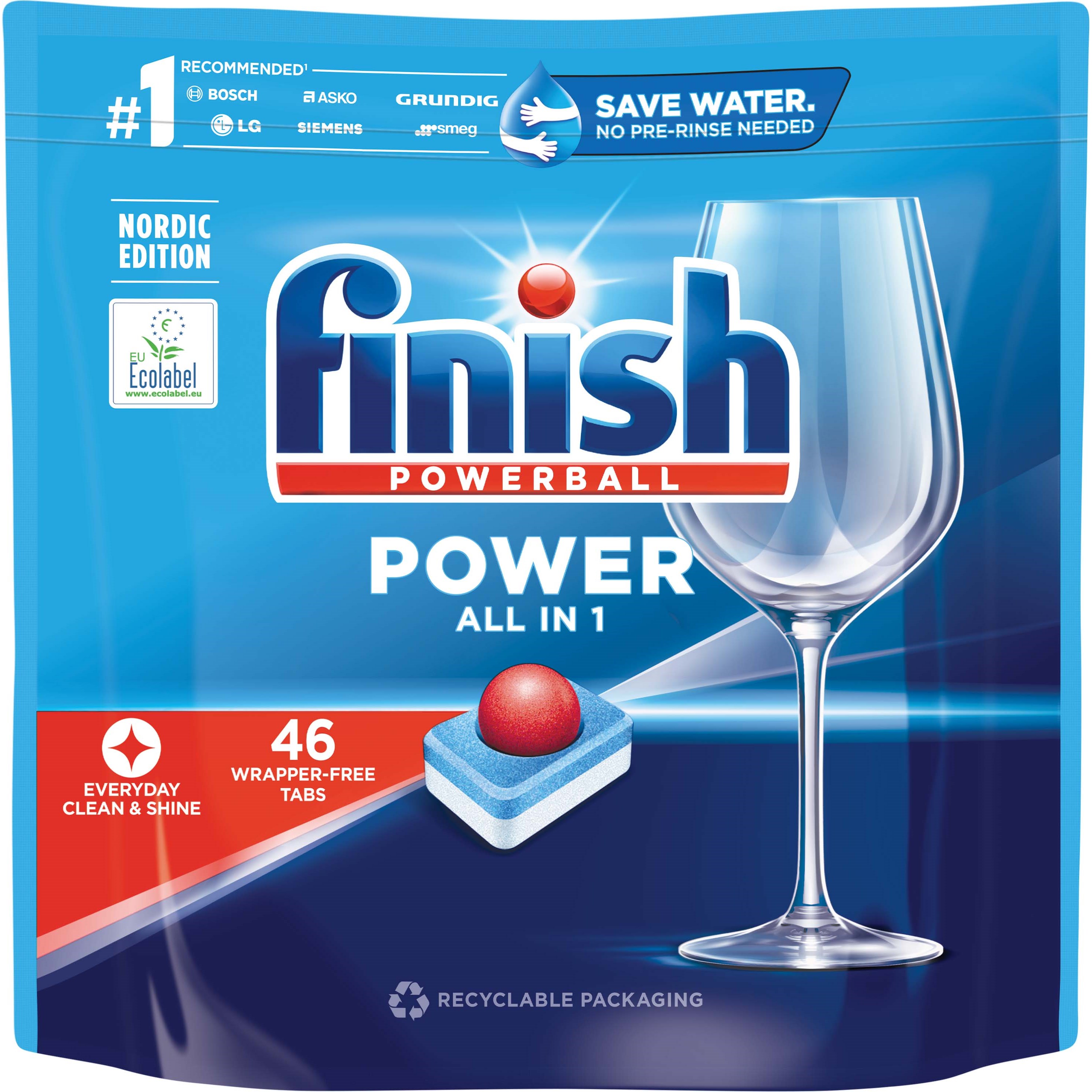 Finish Power All in One Dishwasher Detergent 46T
