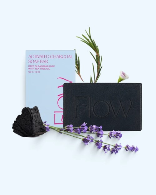 Flow Cosmetics Activated Charcoal Soap Bar 120 g