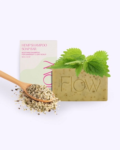 Flow Cosmetics Hemp Shampoo Soap Bar 120 g