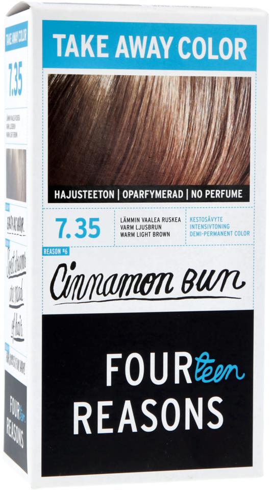Four Reasons Take Away Color 7.35 Cinnamon Brun (Varm ljusbrun)