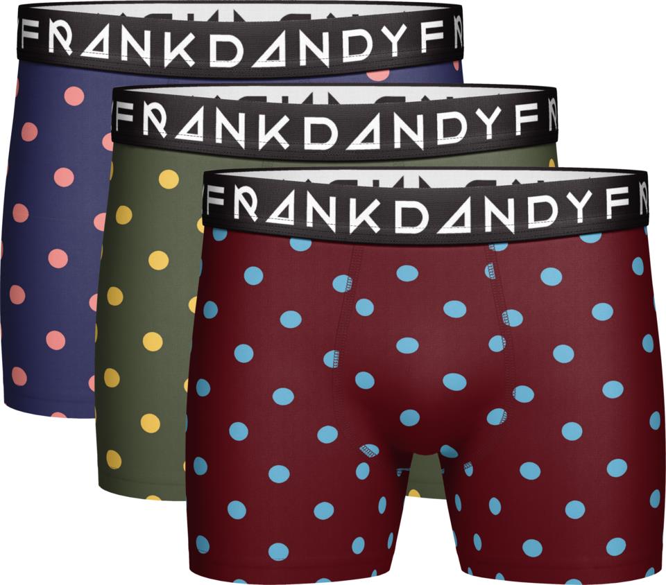 Frank Dandy 3 Pack Plain Dot Boxer S