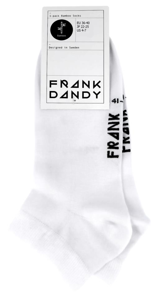 Frank Dandy Bamboo Ankle Socks White 36-40