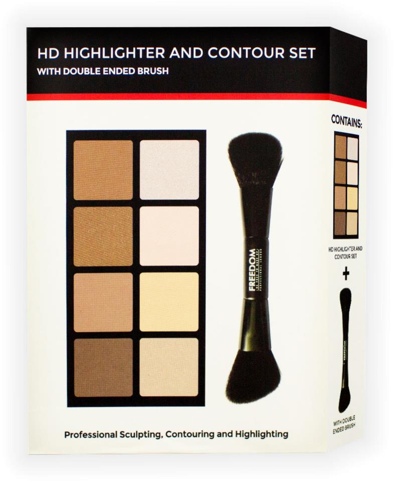 Freedom Makeup HD Highlighter & Contour Set