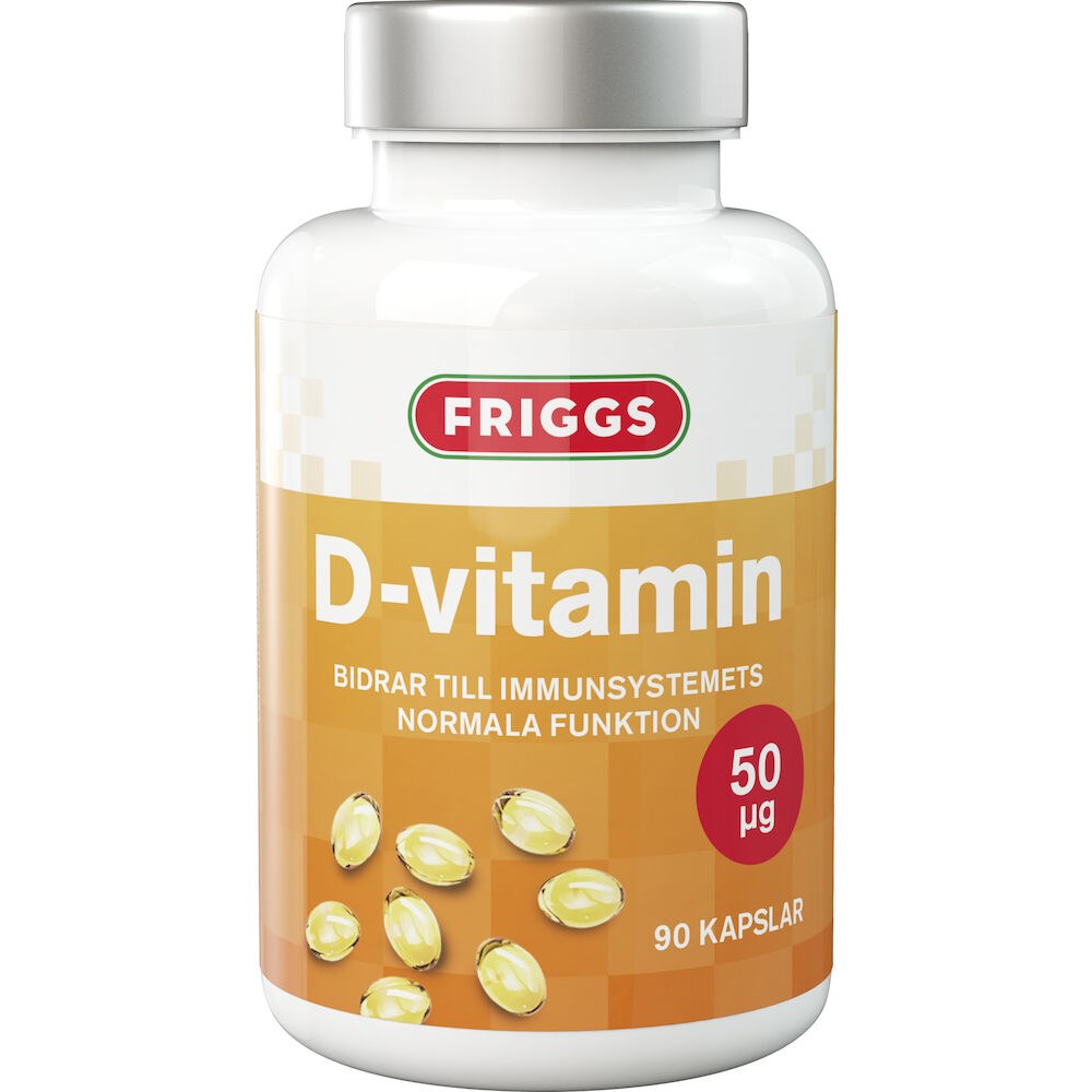 Friggs D-vitamin 50ug 90 kapslar