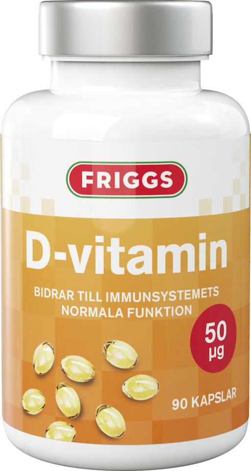 Friggs D-vitamiini 50ug 90 kapselia