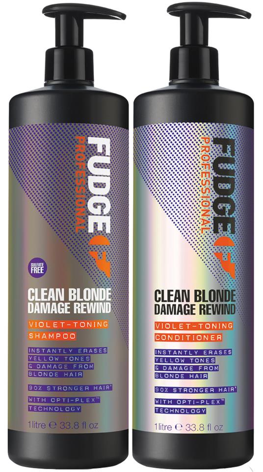Fudge Care Clean Blonde Damage Rewind Duo 2 x 1000ml