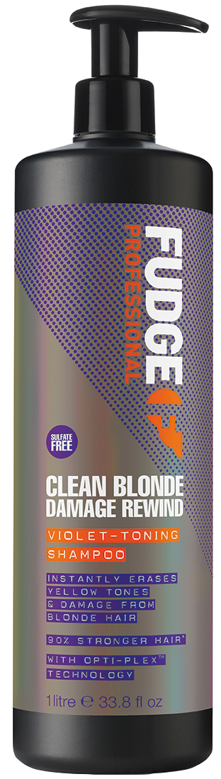 fudge Clean Blonde Violet-Toning Rewind ml Shampoo 1000 Damage