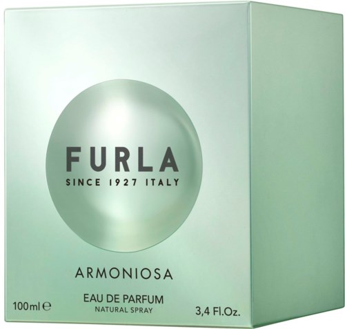 Pudełko perfum Furla Armoniosa, jasny zielony kolor, 100ml, dla kobiet, naturalny spray, od 1927 Włochy.